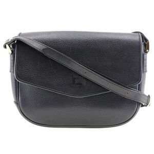 Burberry leather shoulder bag snap closure